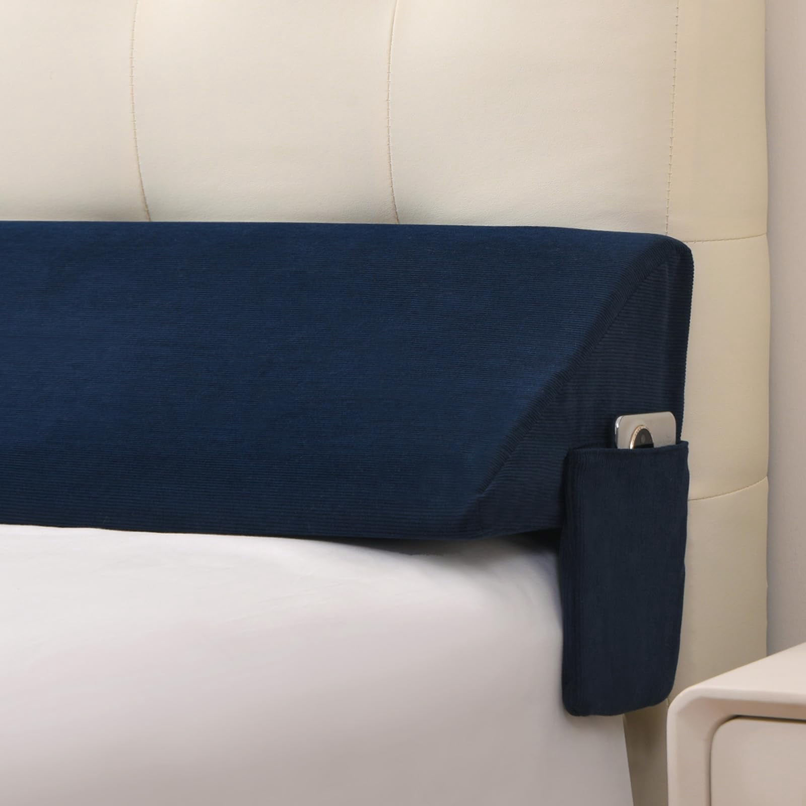 King Bed Wedge Pillow For Headboard/bed Mattress Gap Filler Close (0-6") Stop Falling Down-(blue 76"x10"x6")