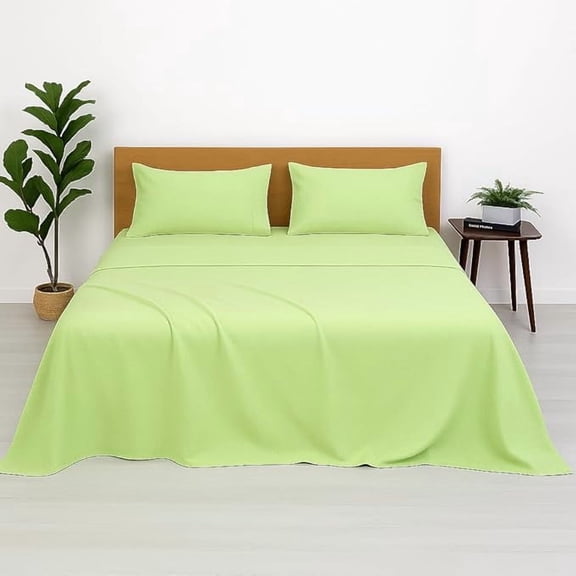 King Bedsheets Include Pillow Cover, Ultra Soft - 108x108 Inches, Sage Green | Ideal For Home, Hotel, Villa, Resort & Guest House