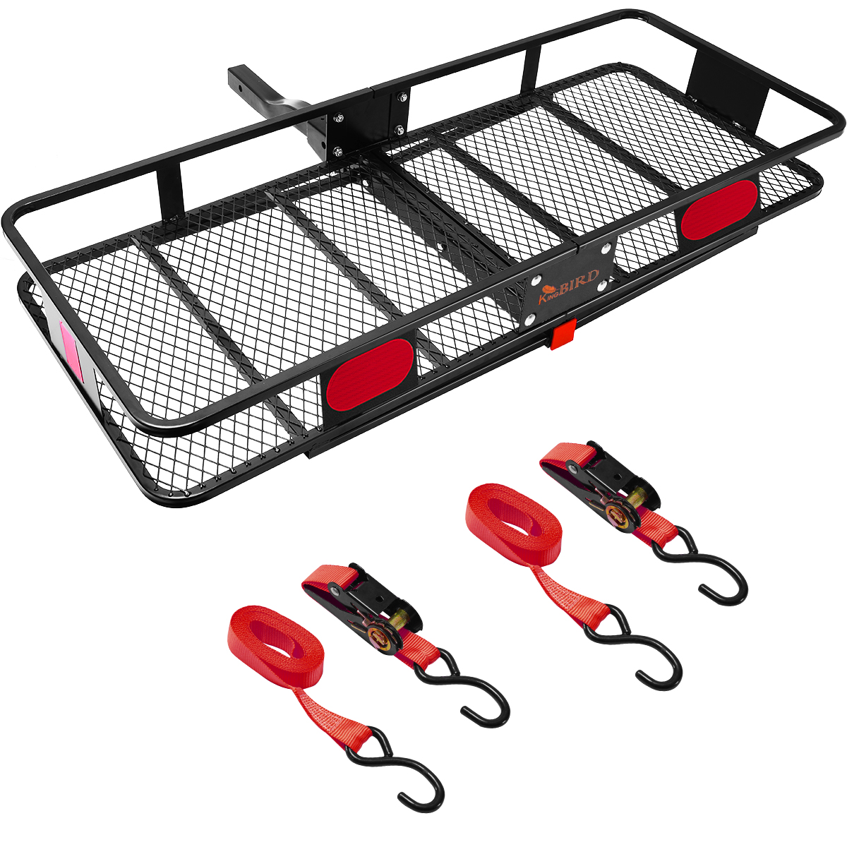 CALHOME Folding Cargo Carrier Basket Hitch Truck Mount Rack