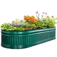 thumbnail image 1 of King Bird 6x2x1 ft Raised Garden Bed Kit Elevated Planter Box Galvanized Steel for Indoor Outdoor for Vegetables Flowers Patio Gardening Dark Green, 1 of 8