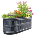 thumbnail image 1 of King Bird 6x2x2 ft Raised Garden Bed Kit Elevated Planter Box Galvanized Steel for Indoor Outdoor for Vegetables Flowers Patio Gardening 2 in 1 Dark Gray, 1 of 12
