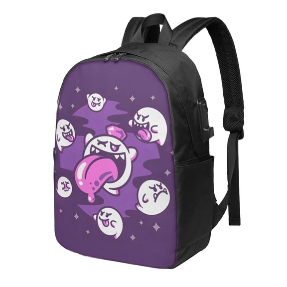 King Boo Backpack For Men Women Teen , Water Resistant Casual Daypack Fits Laptop With Usb Charging Port,17 In Bookbag For Travel,Hiking,Gift