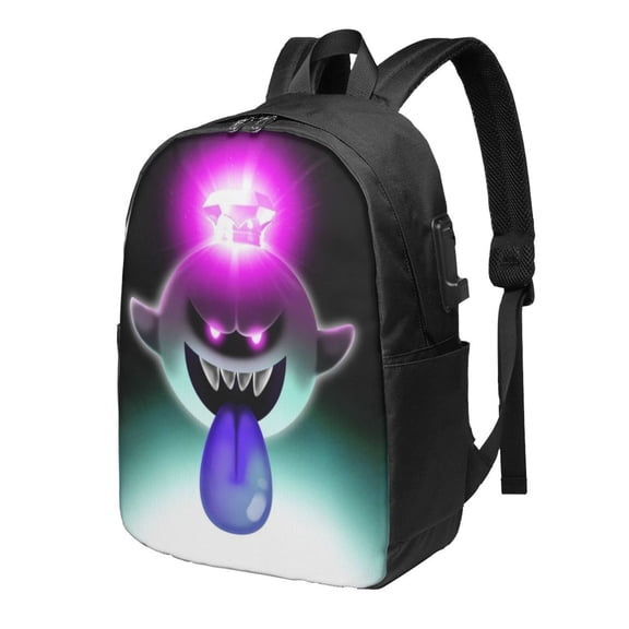 King Boo Backpack For Men Women Teen , Water Resistant Casual Daypack Fits Laptop With Usb Charging Port,17 In Bookbag For Travel,Hiking,Gift