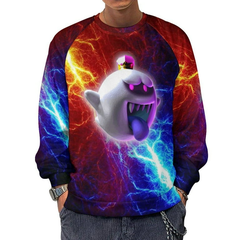 Lingorm Keep Silent KEEP BOOBOO Sサイズ King Boo Horror Luigi's Mansion Hoodies For Mens Casual