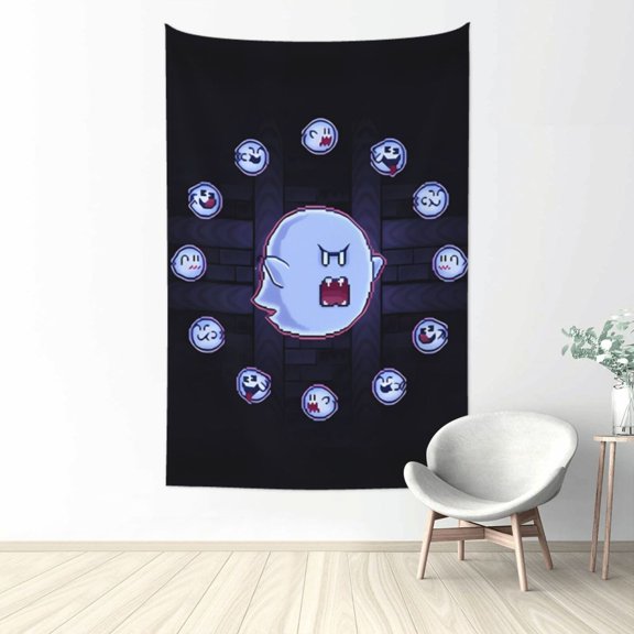 King Boo Tapestry Wall Hanging Home Decoration Wall Blanket Dormitory Living Room Bedroom Backdrop Poster( 60x40inch)