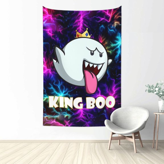 King Boo Tapestry Wall Hanging Home Decoration Wall Blanket Dormitory Living Room Bedroom Backdrop Poster( 60x40inch)