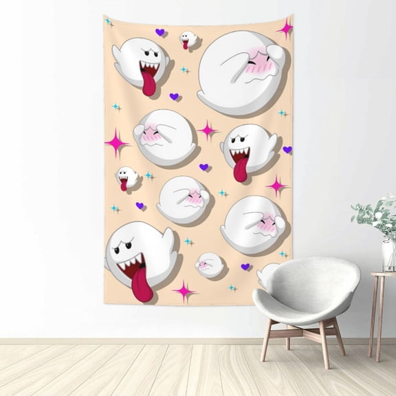 King Boo Tapestry Wall Hanging Home Decoration Wall Blanket Dormitory Living Room Bedroom Backdrop Poster( 60x40inch)