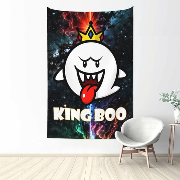 King Boo Tapestry Wall Hanging Home Decoration Wall Blanket Dormitory Living Room Bedroom Backdrop Poster( 60x40inch)