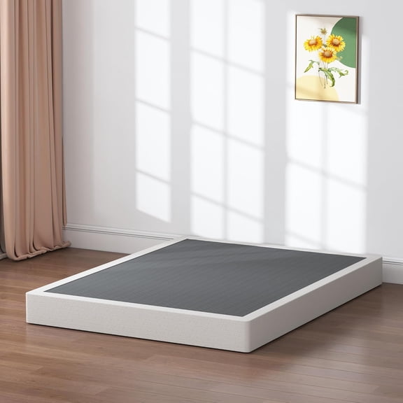 King Box Spring 7 Inch Metal Frame Mattress Foundation Bed Base | King Size Box Spring Only3000LBS Max Weight Capacity, Heavy Duty, Easy Assembly, Quite, Easy Clean Removable Fabric Cover