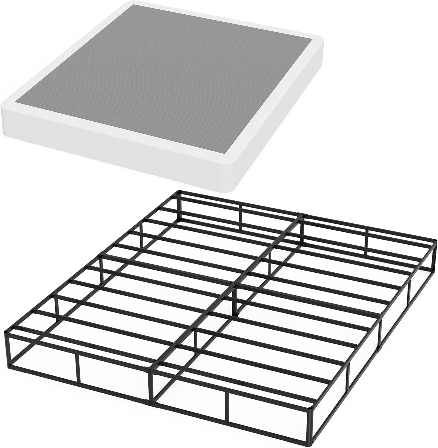 King Box Spring 9 Inch King Size Box Spring with Cover Metal Bed Base ...