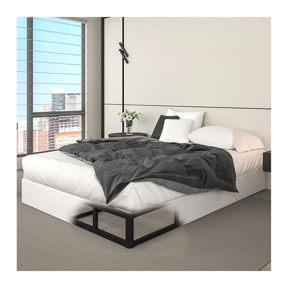 King Box Spring Bed Base 9 Inch High, 3000 LBS Heavy Duty Metal Mattress Foundation with Fabric Cover, Easy Assembly, Quiet Noise Free, Non Slip