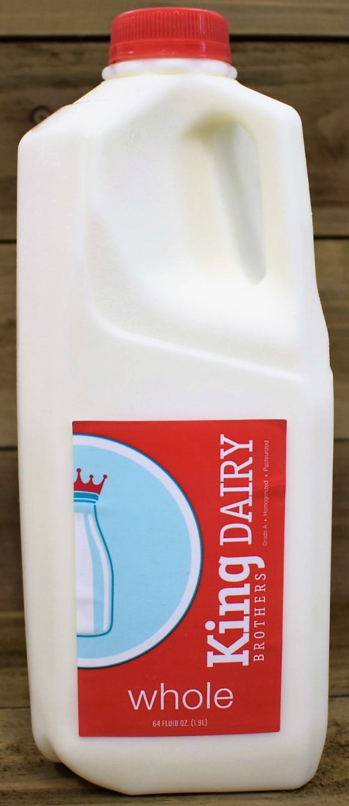 King Brothers Dairy Whole Milk, Half Gallon