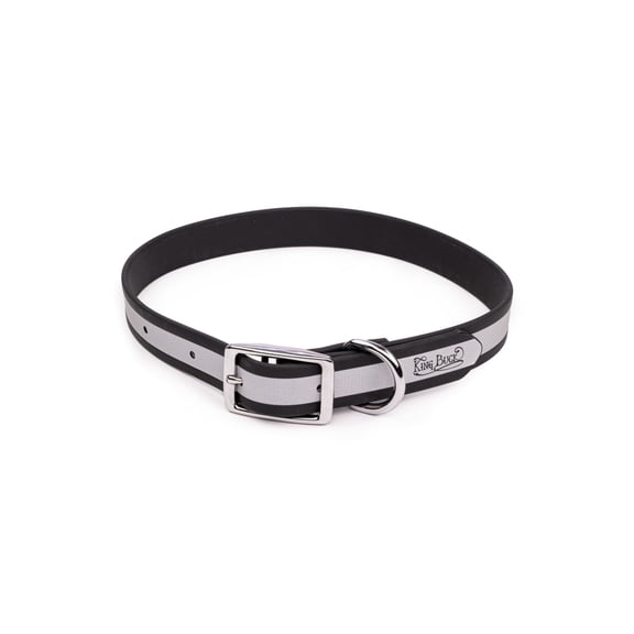 King Buck Core D Ring High Visibility Reflective Collar, Black, L/XL