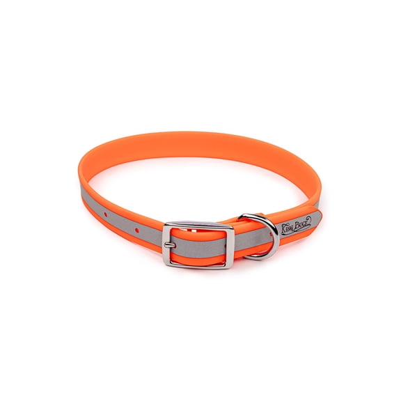 King Buck Core D Ring High Visibility Reflective Collar, Orange, M/L