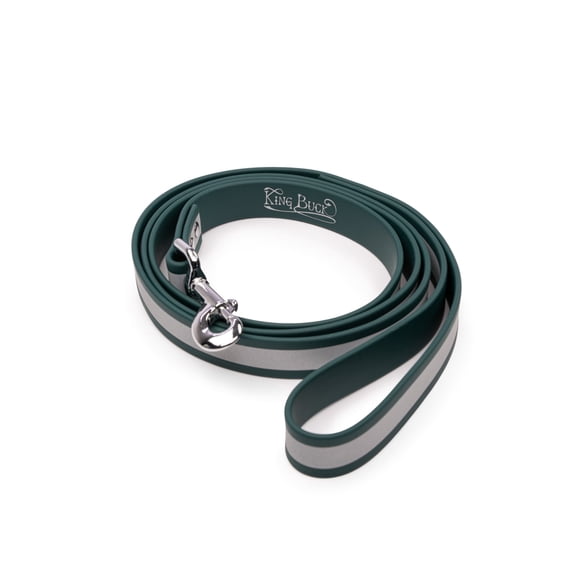 King Buck Waterproof Soft-touch Reflective Leash, Deep Teal, 6 foot