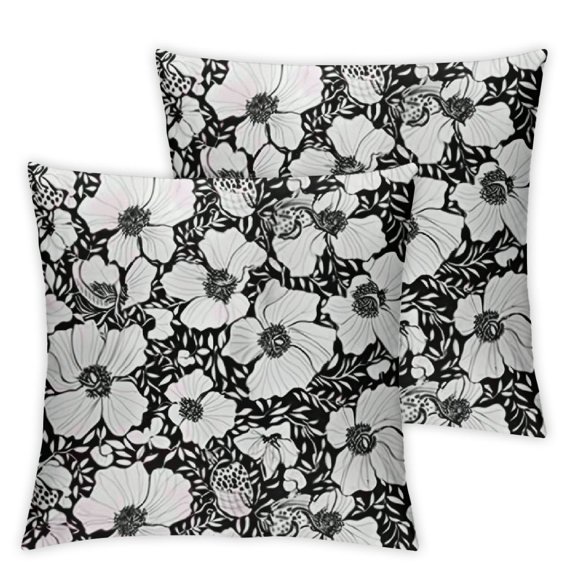 King Butterfly Print Silk Pillowcase Momme Mulberry Silk Pillow Case for Hair and Skin, Hidden Zippe