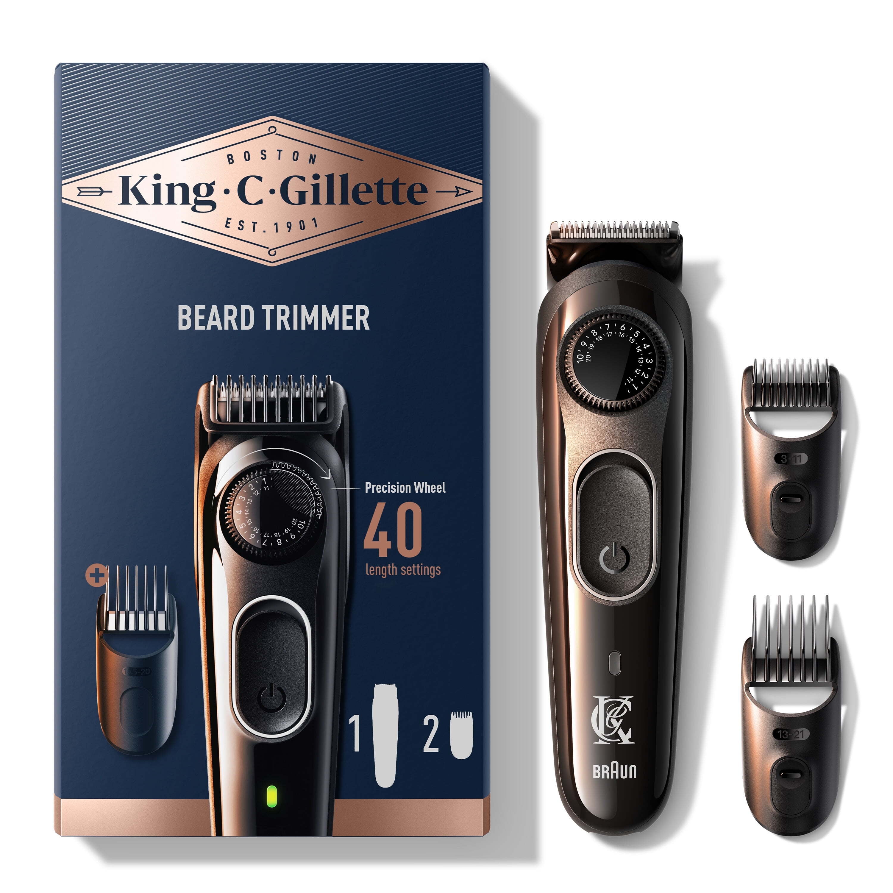 King C. Gillette Men s Cordless Beard Trimmer Rechargeable Barber Shave Machine Walmart