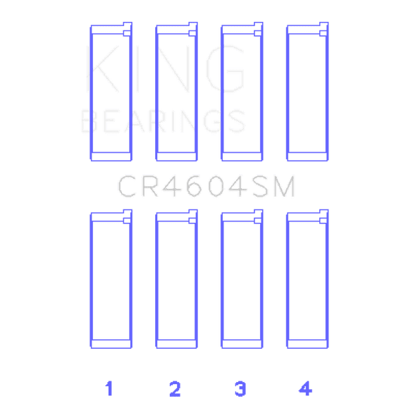 King CR4604SM0.5 .5 Connecting Rod Bearings for FORD 2.0 2.3L EcoBoost Mazda L3-VDT MZR DISI Turbo Fits select: 2014-2016 FORD FUSION, 2007-2009 MAZDA CX-7
