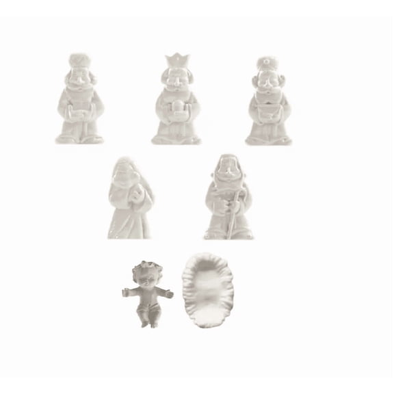 King Cake Nativity Scene Bakeable Figures 10 complete sets of 7 pieces (70 pieces) for Rosca de Reyes