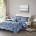 thumbnail image 1 of King/Cal King Velvet Comforter Set with Throw Pillow, 1 of 4