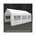 thumbnail image 1 of King Canopy 10' x 20' Carport Canopy Sidewall Kit w/ Bug Screen Windows, 1 of 9