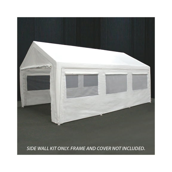 King Canopy 10' x 20' Carport Canopy Sidewall Kit w/ Bug Screen Windows