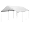 thumbnail image 1 of King Canopy 10ft x 20ft, 180gsm White Replacement Drawstring Carport Canopy Cover, 1 of 8