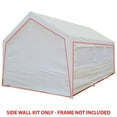 thumbnail image 1 of King Canopy 12 ft x 20 ft Carport Canopy Sidewall Kit w/ Flaps and Bug Screen Windows, 1 of 4