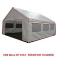 thumbnail image 1 of King Canopy 18' x 20' Carport Canopy Sidewall Kit w/ Flaps and Bug Screen Windows, 1 of 4