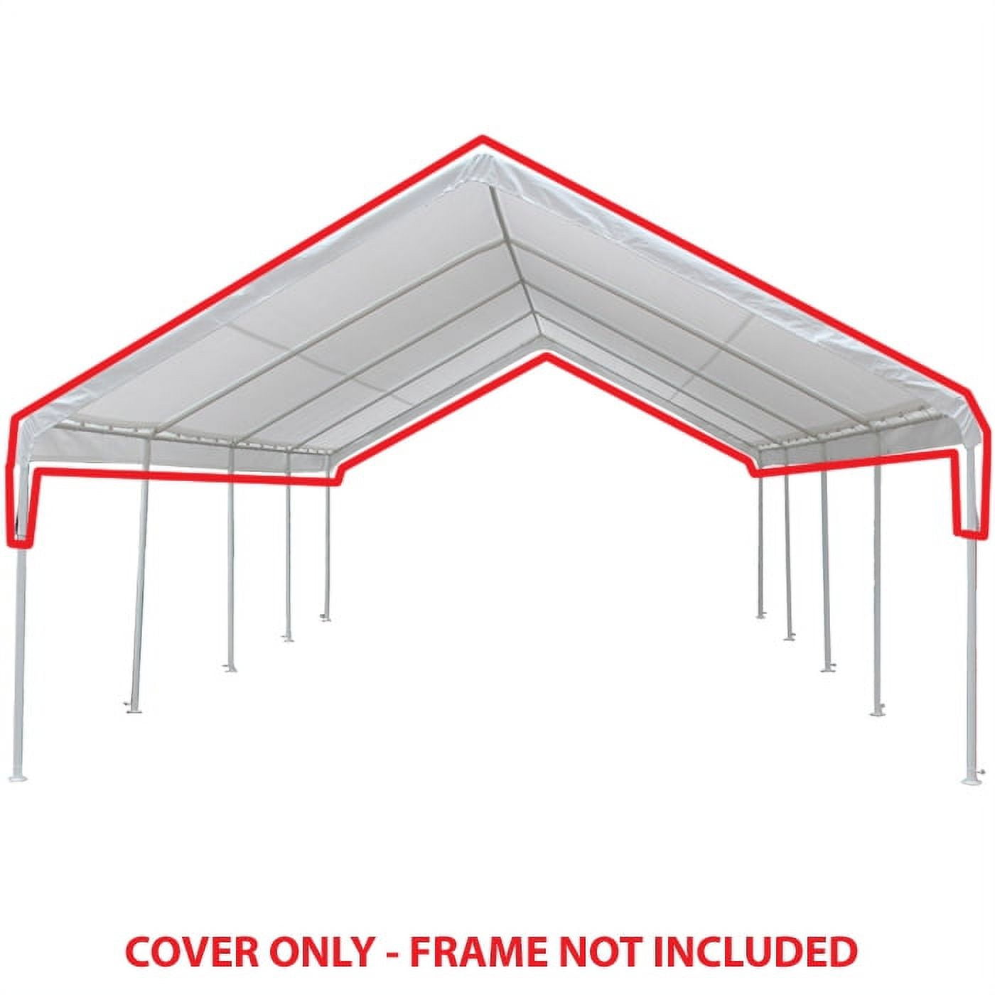 White Drawstring Replacement Canopy Roof Cover 18' x 27'