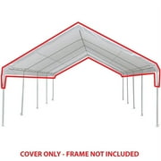 King Canopy 18 x 27 White Drawstring Carport Canopy Cover