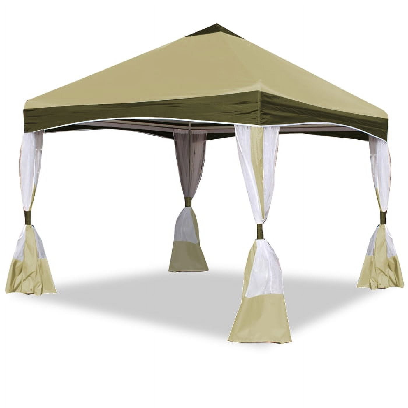 King Canopy Garden Party Backyard Gazebo 10'x10' 4Leg, Olive Branch