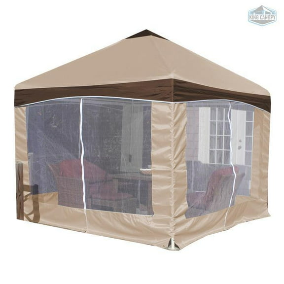 King Canopy Garden Party Backyard Gazebo 13'x13' 4-Leg, Caramel Crme