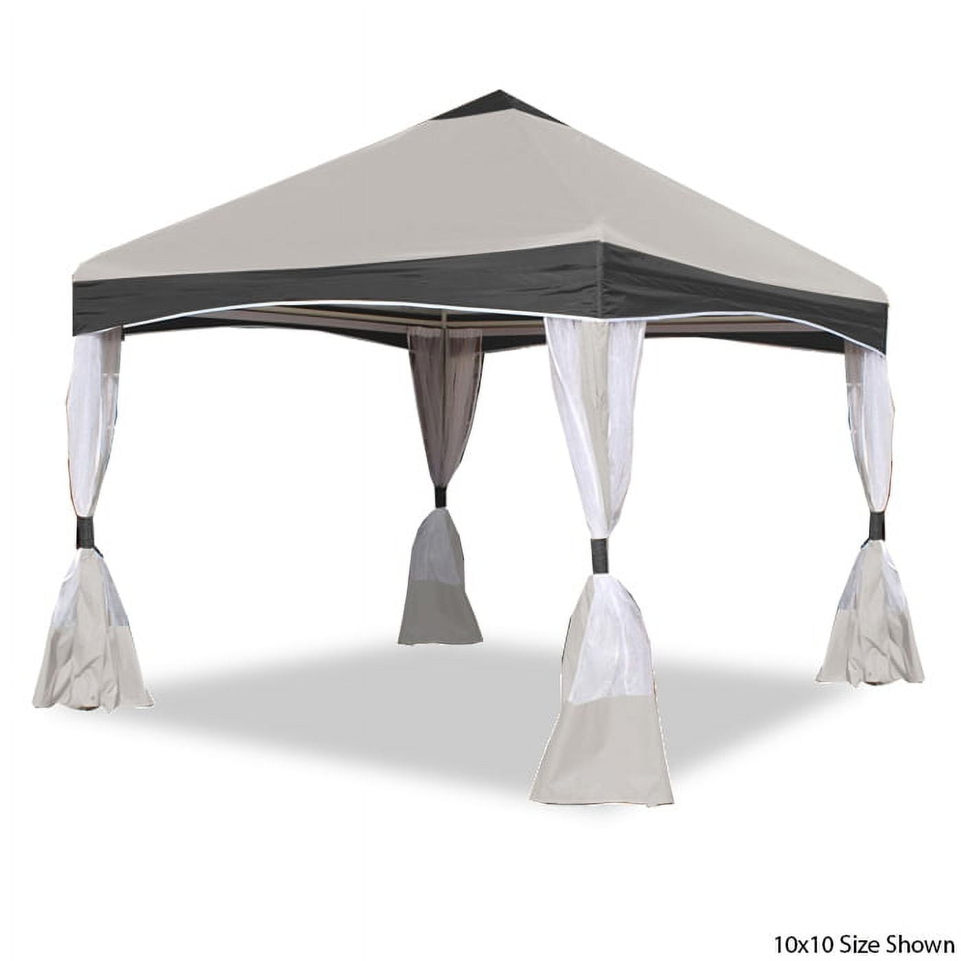 Stone Garden 13ft x 13ft Steel Patio Gazebo with Screened Sides