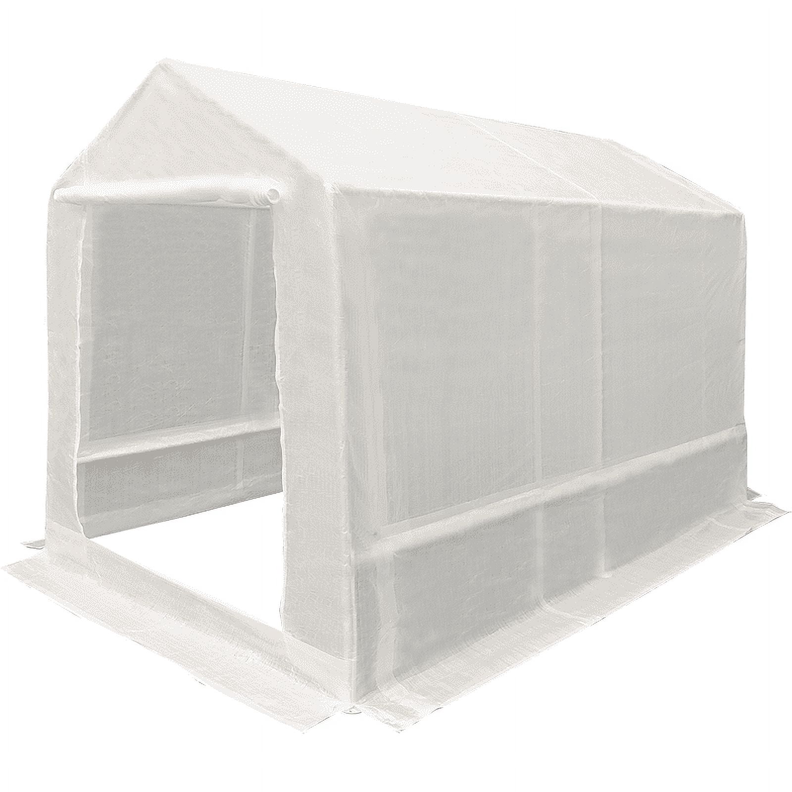 King Canopy Greenhouse Storage Shed 7' x 12', 1.5-Inch Steel Frame, 6