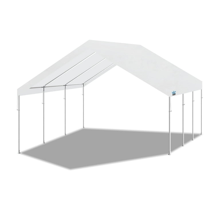 King Canopy Hercules 18' x 20', 2-Inch Steel Frame, 8-Leg, Carport