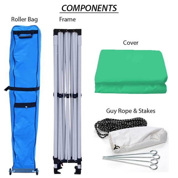 King Canopy Tuff Tent 10'x15' Instant Pop up Canopy , 1-Inch Aluminum Frame, Green