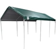thumbnail image 1 of King Canopy Universal 8 Leg 10'x20' Carport Canopy, Green, 1 of 11