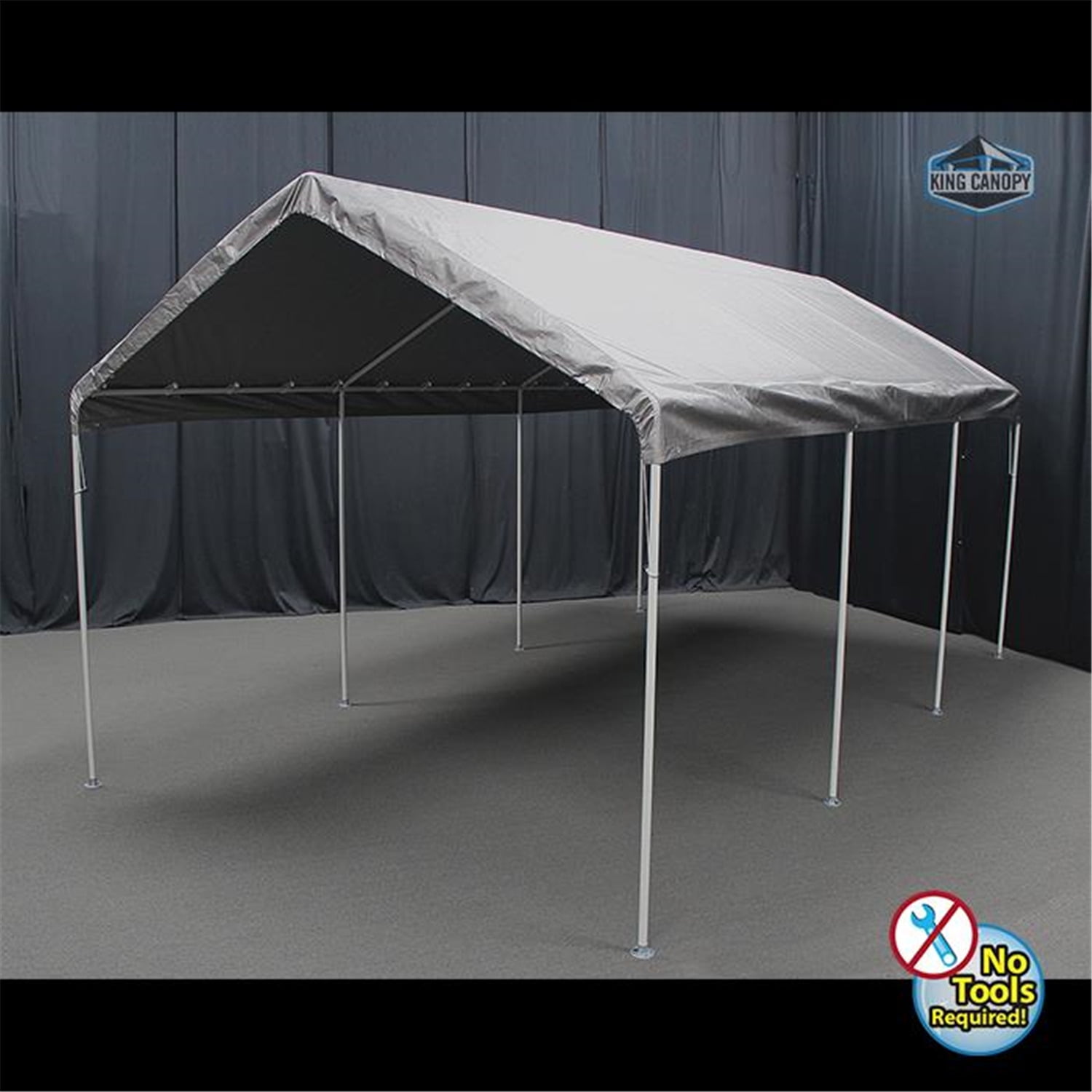 King Canopy Universal Canopy 10' x 20' , 1 3/8-Inch Steel Frame, 8 Leg, Silver