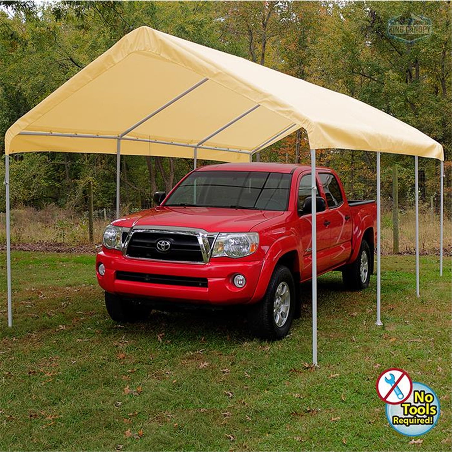 King Canopy Universal Canopy 10' x 20' , 1 3/8-Inch Steel Frame, 8 Leg, Tan