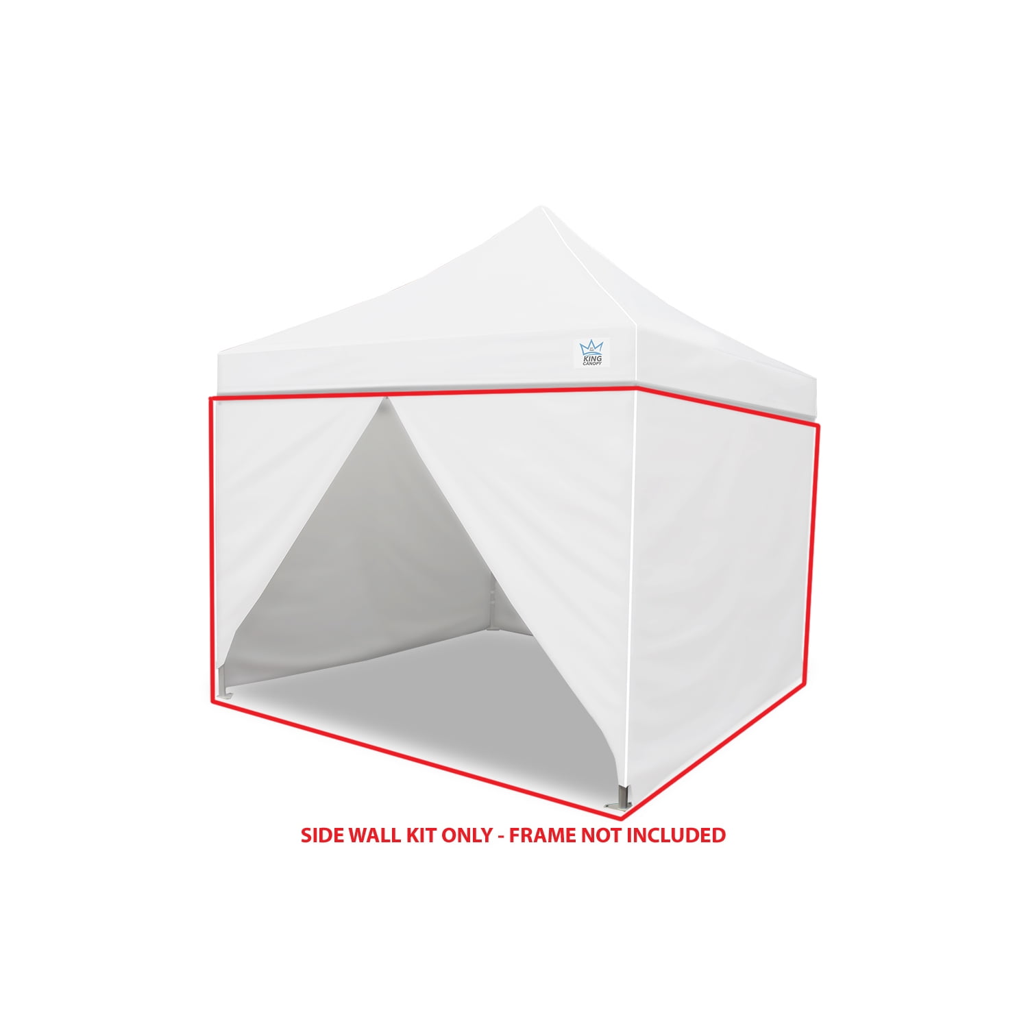 White Waterproof Outdoor Canopy Side Wall Kit, 10x10, 4-Pack