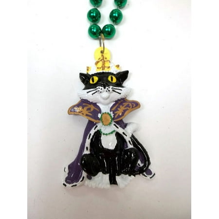 King Carnival Cat Kitty Mardi Gras Bead Necklace Party Favor Beads