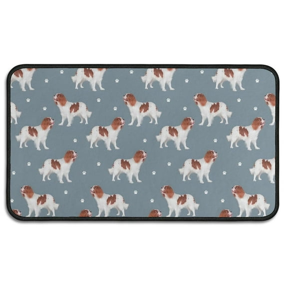 King Charles Cavalier Door Rugs,Washable Non Slip Door Mats Indoor,Decorative Door Mats,Entry Mat Indoor for Entrance,Bedroom,Kitchen,Bathroom,30"x17"