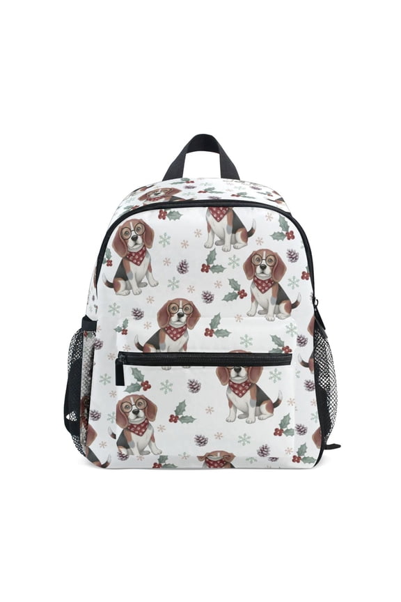 King Charles Dog Pattern Mini Backpack Cute Small Backpack with Chest Strap and Whistle Ages 3-8
