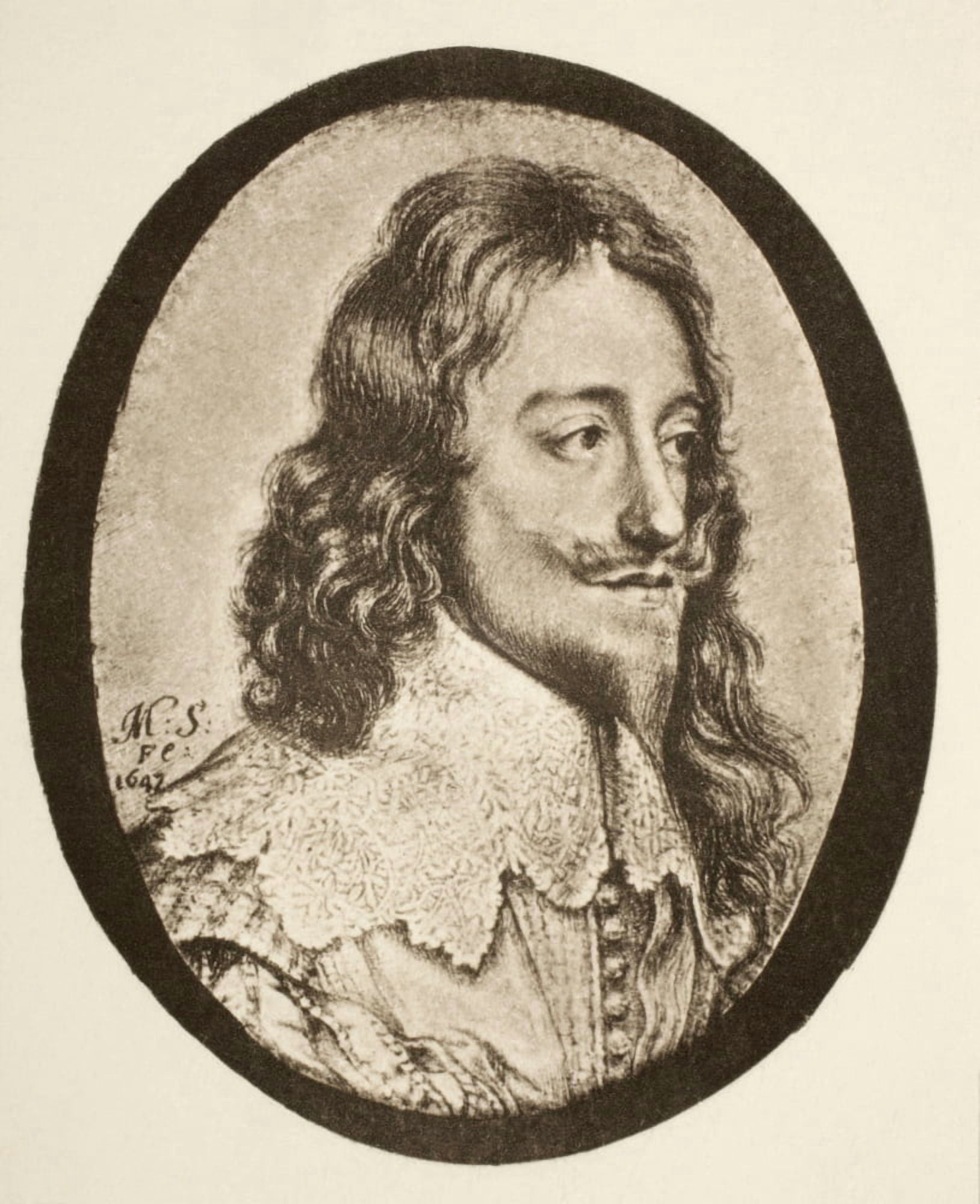 King Charles I Of England 1600 - 1649 After A Painting Made In 1647 By Matthew Snelling From Memoirs Of The Martyr King By Allan Fea Published 1905 Canvas Art - Ken Welsh Design Pics (26 x 32)