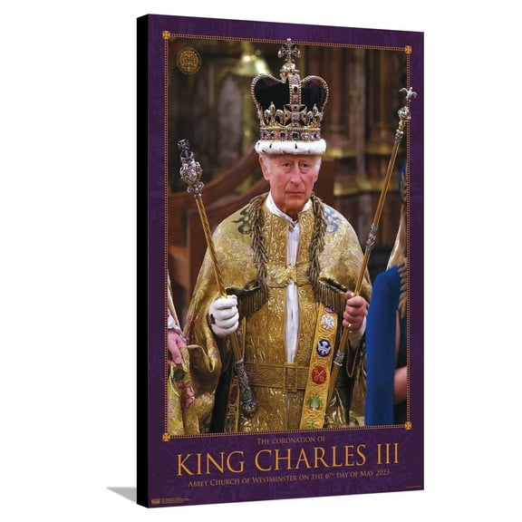King Charles III - Coronation Canvas Wall Poster, 22.375" x 34"
