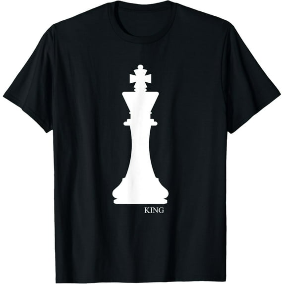 King Chess Piece Halloween Costume Chess Club Shirt T-ShirtMen and women, White Black T-shirt, size: Extra large S-1301XL