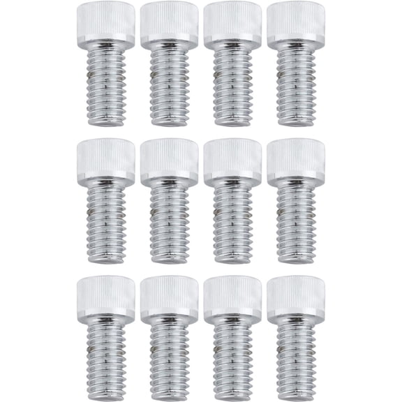 King Chrome Allen Header Bolts, 3/8-16 x 3/4 Inch, Set/12