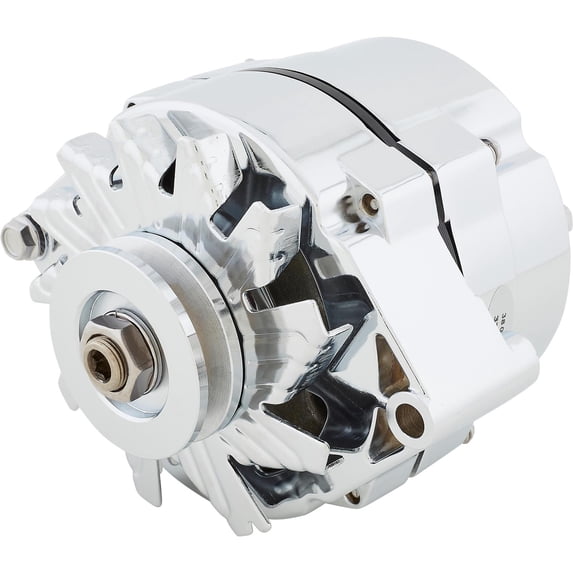 King Chrome GM One Wire Alternator, 100 Amp