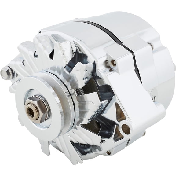 King Chrome GM One Wire Alternator, 100 Amp